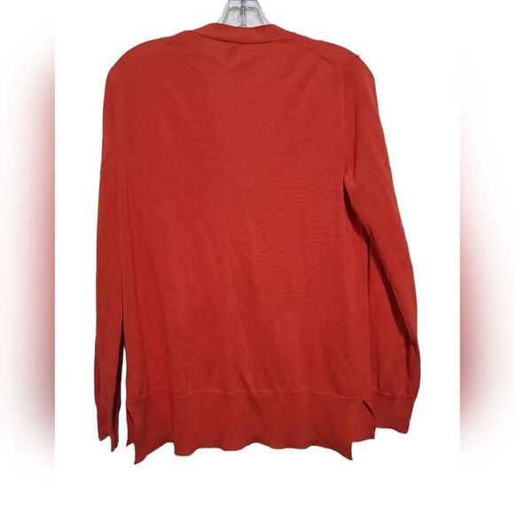 J.Crew Orange LongSleeve Cardigan Sweater Sz Small - Picture 2 of 6